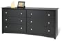 Prepac Sonoma 6-Drawer Dresser, Black
