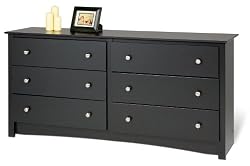 Prepac Sonoma Black 6-Drawer Dresser