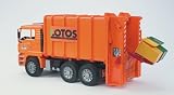 Bruder MAN Garbage Truck Rear Loading - Orange
