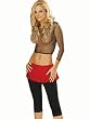 SeXy Fishnet Cami Top Skirt and Leggings 3 PC Set Large