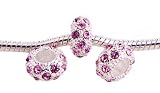 Strass Bead ohne Gewinde Silber plattier mit Rosa Strass Steinchen Erfahrungsbericht beads Strass Bead ohne Gewinde Silber plattier mit Rosa Strass Steinchen Erfahrungsbericht