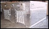 Two Door Summer/Winter Diamond Tread Aluminum Truck Dog Box w/Top Storage-Model 4
