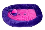 Purple & Pink Pet Bed w/ Play Ball