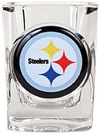 Great American 8900675002 2 oz. Pittsburgh Steelers Square Shot Glass
