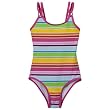 Xhl BG 1pc Stripe Swimsuit Rainbow
