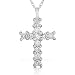 1/10ctw Diamond Cross Pendant in 18k White Gold (HI/SI)