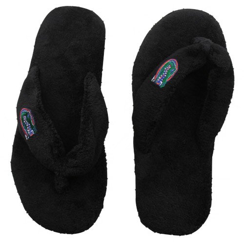 Florida Gators Ladies Black Pillow Plush Thong Slippers (5/6)