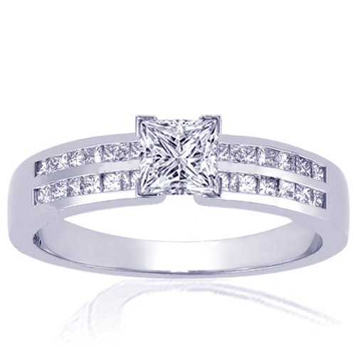 1.30 Ct Princess Cut Diamond Engagement Ring 