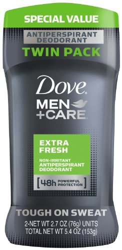Dove Men+Care Antiperspirant & Deodorant, Extra Fresh 2.7 oz, 8 Pack