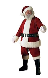 Rubie's Costume Deluxe Ultra Velvet Santa Suit, Red/White, Standard Costume