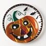 Halloween Pumpkin Glass Fusion Plate by Lori Siebert