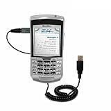 Coiled Power Hot Sync and Charge USB Data Cable w/ Tip Exchange for the Cingular Blackberry 7100g - Gomadic Brand