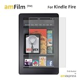 amFilm (TM) Premium Screen Protector Film Clear (Invisible) for Kindle Fire (2-Pack)