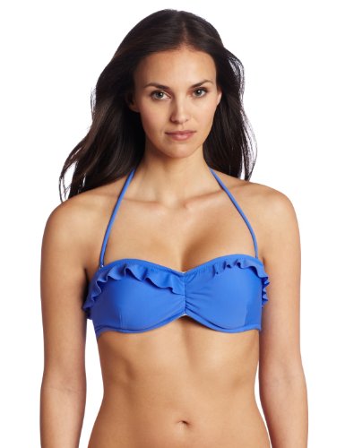 Shoshanna Womens Ruffle Bandeau Top