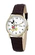 Disney Men's D060S003 Mickey Mouse Brown Leather Strap Watch