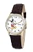 Disney Men's D060S003 Mickey Mouse Brown Leather Strap Watch
