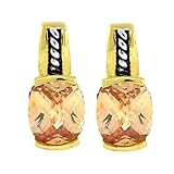 Yummy Designer-Inspired Earrings w/Champagne CZs - GP