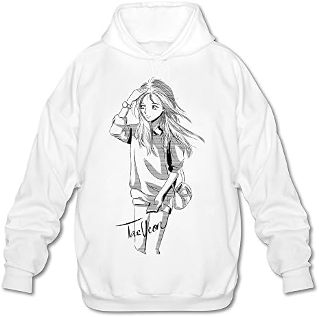 NSWET Men's Taeyeon Singer Hooded Sweatshirts L White