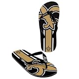 New Orleans Saints official NFL Unisex Flip Flop Beach Shoes Sandals slippers size medium