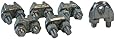 CPML014-6 Galvanized Steel Wire Rope 1/4" Cable Clamp Clip 6 Pack