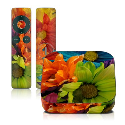 Colours Protective Decal Skin Sticker for Apple Black TV 2nd Gen (released Fall 2010) Unit + Remote Control