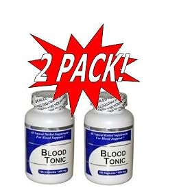 Click here to buy Blood Tonic (150 Capsules) - Concentrated Herbal Blend - Dietary Supplement 2 Pack by GWN.