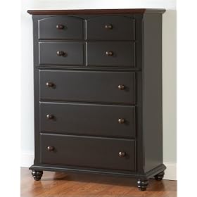 Broyhill 4114-240 Cross Towne Drawer Chest in Cherry and Black