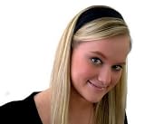 Skinny Headband, Deep Black Beautiful Soft Fabric Headband By Bargain Headbands