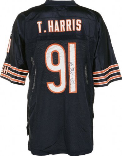 Mounted Memories Chicago Bears Tommie Harris Signed Replica Jersey
