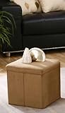 Sage Micro Fiber Folding Storage Ottoman