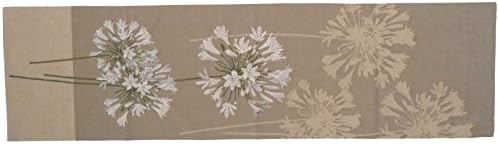 ART DE LYS - White African Lily on Beige Table Runner - 8804B050X180