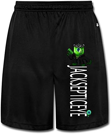 SDUNK Men's Jacksepticeye Cartoon Eyes Performance Shirt Take Part In Sports Training, Gym Shorts L