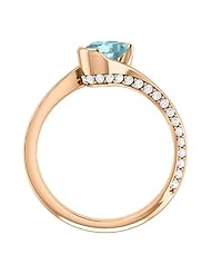 14K Rose Gold 7.00x5.00mm Oval Cut Mozambique Blue Paraiba Tourmaline and Diamond Ring -- LIFETIME WARRANTY