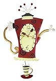 Allen Designs Steamin' Tea Teapot Pendulum Wall Clock