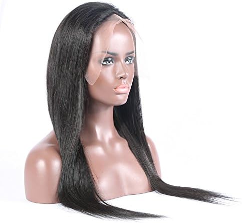 Favor Hair Straight Natural Color Brazilian Full Lace Human Hair Wigs 16 inch Straight 130 Density Glueless Lace Front Wigs Natural Hairline With Baby Hair