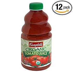 Campbell's Organic Tomato Juice, 46-Ounce Bottles (Pack of 12)