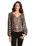 41phwhUNIiL. SL160  Jones New York Womens Smocked Shoulder Printed Top