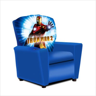 Marvel Comics Ironman 2 Cupholder Children's Recliner in Blue