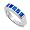 Sterling Silver Ring with Blue Lab Created Opal - 6 x 4 mm (Sizes 6-9)