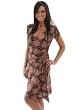 V Neck Faux Wrap Dress Short Sleeve axcess by Liz Claiborne Sizes L or XL