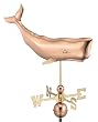 25" Luxury Polished Copper Under the Sea Whale Weathervane