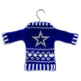 Pack of 4 NFL Dallas Cowboys Sweater Christmas Ornaments on Hangers