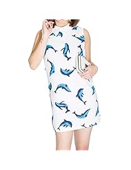 General Print Summer Polyester Sleeveless  Dress