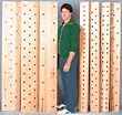 Maple Pegboard Climbers - 6" W x 72" T, 29 Hole - Gym Equipment