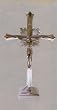 Fine All Metal Freestanding Crucifix, 9in., Silver