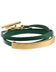 gorjana Graham Leather Bar Triple Wrap Bracelet, 19"