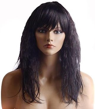 HI GIRL New Sexy Ladies Medium Long Black Curly Wavy Natural Hair Women Wigs / Wig Cap About 20inch/50cm #11