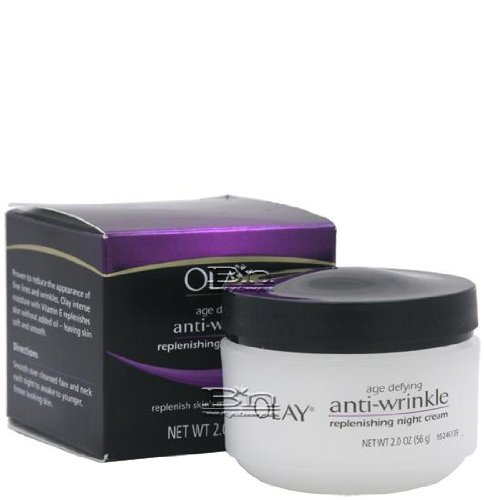 Olay Anti-Wrinkle Replenishing Night Cream - 2 oz (Pack of 3)