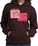 Jumping Horse and Rider Brown Hoodie