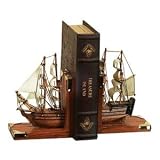 Bookend Beautiful Nautical Ship Art Treasure Island 8"h,6"w